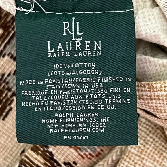 RALPH LAUREN Northern Cape Tapestry Rug Style Cotton Bed Duvet bedding set - Picture 10 of 15